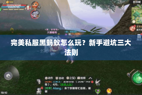 完美私服黑蚂蚁怎么玩？新手避坑三大法则