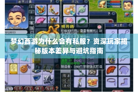 梦幻西游为什么会有私服？资深玩家揭秘版本差异与避坑指南
