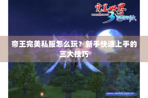 帝王完美私服怎么玩？新手快速上手的三大技巧