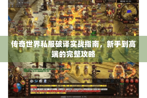 传奇世界私服破译实战指南，新手到高端的完整攻略