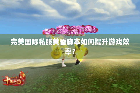 完美国际私服黄昏脚本如何提升游戏效率？