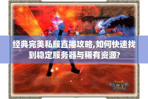 经典完美私服直播攻略,如何快速找到稳定服务器与稀有资源?