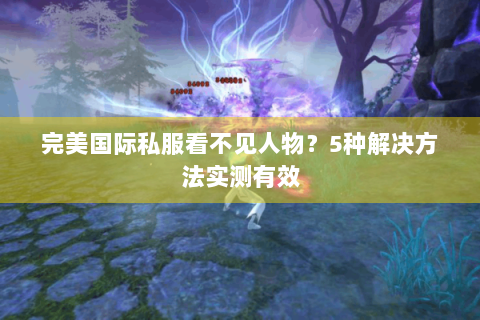 完美国际私服看不见人物？5种解决方法实测有效