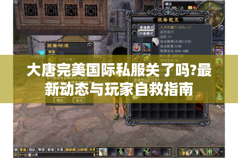 大唐完美国际私服关了吗?最新动态与玩家自救指南