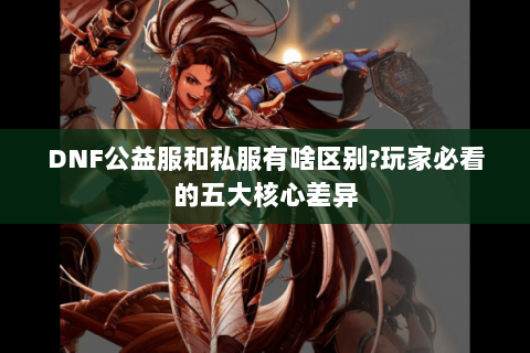 DNF公益服和私服有啥区别?玩家必看的五大核心差异