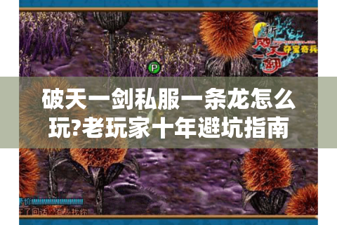 破天一剑私服一条龙怎么玩?老玩家十年避坑指南