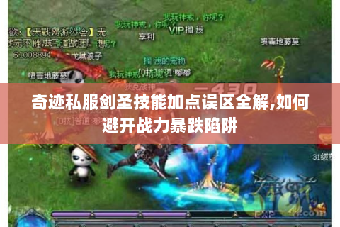 奇迹私服剑圣技能加点误区全解,如何避开战力暴跌陷阱