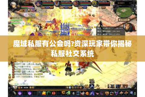 魔域私服有公会吗?资深玩家带你揭秘私服社交系统