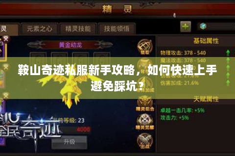 鞍山奇迹私服新手攻略，如何快速上手避免踩坑？