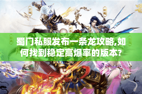 蜀门私服发布一条龙攻略,如何找到稳定高爆率的版本?