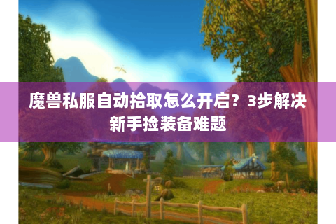 魔兽私服自动拾取怎么开启？3步解决新手捡装备难题