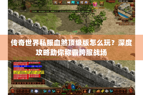 传奇世界私服血煞顶级版怎么玩？深度攻略助你称霸跨服战场