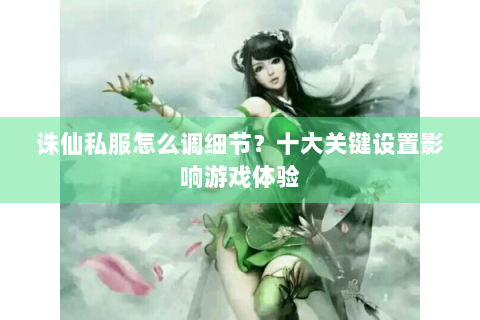 诛仙私服怎么调细节？十大关键设置影响游戏体验