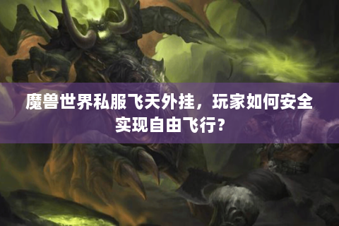 魔兽世界私服飞天外挂，玩家如何安全实现自由飞行？