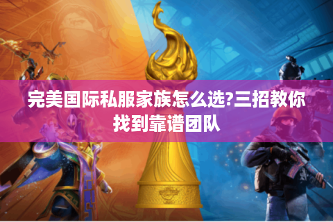 完美国际私服家族怎么选?三招教你找到靠谱团队