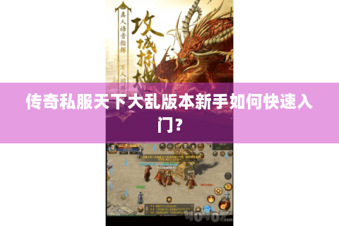 传奇私服天下大乱版本新手如何快速入门？