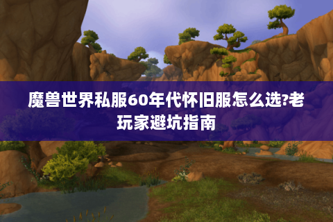 魔兽世界私服60年代怀旧服怎么选?老玩家避坑指南
