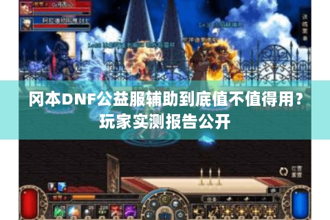 冈本DNF公益服辅助到底值不值得用？玩家实测报告公开