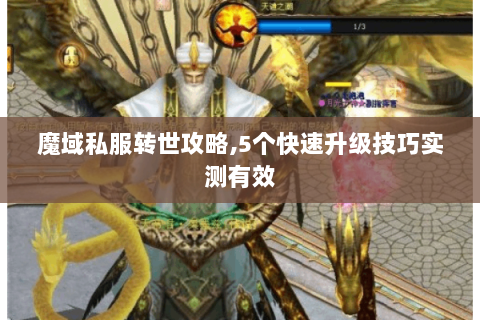 魔域私服转世攻略,5个快速升级技巧实测有效