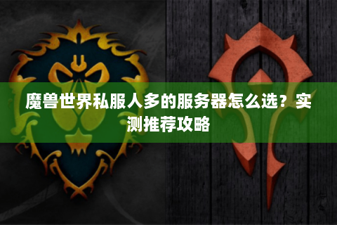 魔兽世界私服人多的服务器怎么选？实测推荐攻略