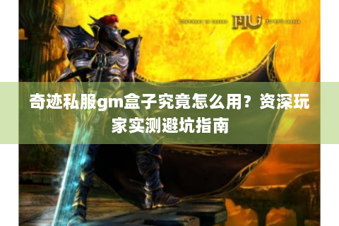 奇迹私服gm盒子究竟怎么用？资深玩家实测避坑指南