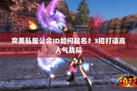 完美私服公会ID如何起名？3招打造高人气战队