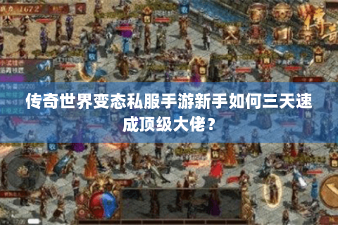 传奇世界变态私服手游新手如何三天速成顶级大佬？