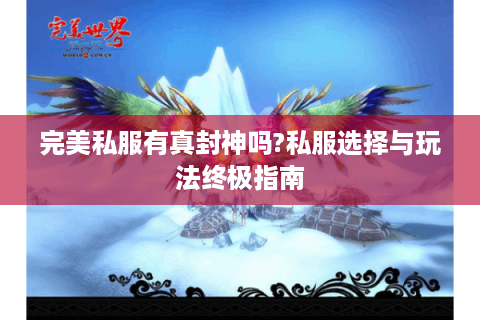 完美私服有真封神吗?私服选择与玩法终极指南