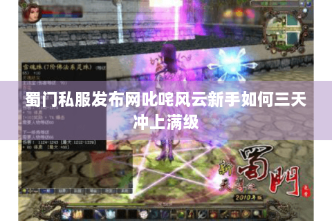 蜀门私服发布网叱咤风云新手如何三天冲上满级