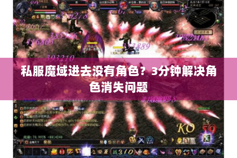 私服魔域进去没有角色？3分钟解决角色消失问题