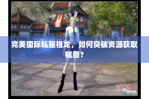 完美国际私服祖龙，如何突破资源获取瓶颈？