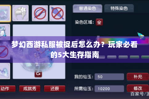 梦幻西游私服被捉后怎么办？玩家必看的5大生存指南