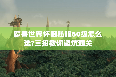 魔兽世界怀旧私服60级怎么选?三招教你避坑通关