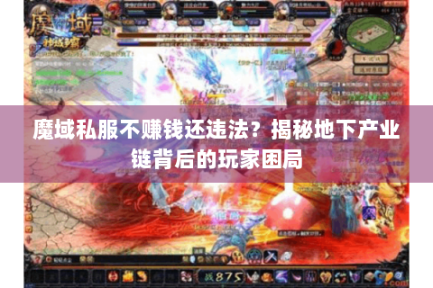 魔域私服不赚钱还违法？揭秘地下产业链背后的玩家困局