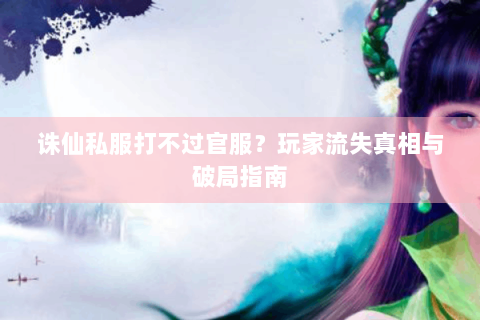 诛仙私服打不过官服？玩家流失真相与破局指南