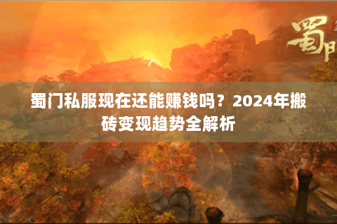 蜀门私服现在还能赚钱吗？2024年搬砖变现趋势全解析