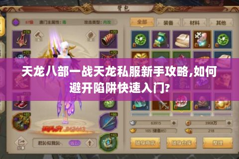 天龙八部一战天龙私服新手攻略,如何避开陷阱快速入门?