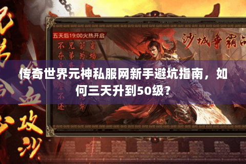 传奇世界元神私服网新手避坑指南，如何三天升到50级？