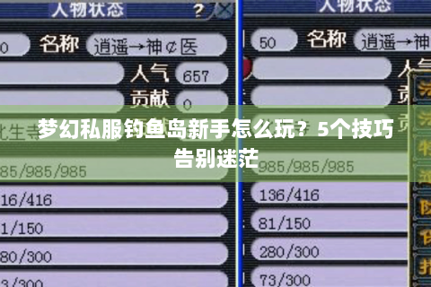 梦幻私服钓鱼岛新手怎么玩？5个技巧告别迷茫