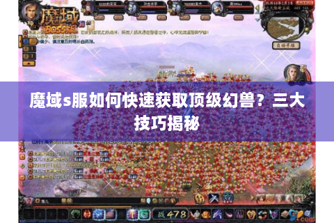 魔域s服如何快速获取顶级幻兽？三大技巧揭秘