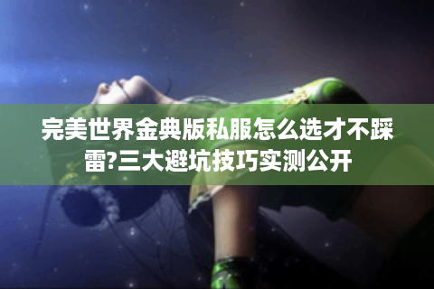 完美世界金典版私服怎么选才不踩雷?三大避坑技巧实测公开