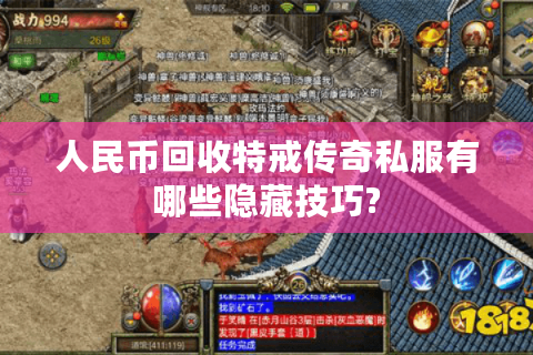 人民币回收特戒传奇私服有哪些隐藏技巧?