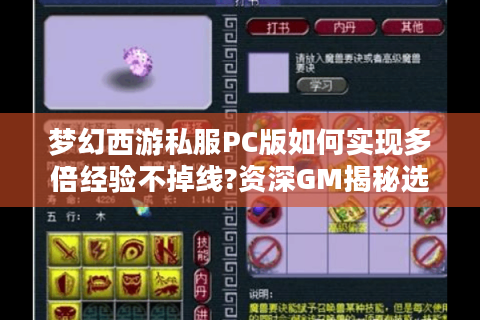 梦幻西游私服PC版如何实现多倍经验不掉线?资深GM揭秘选服三要素