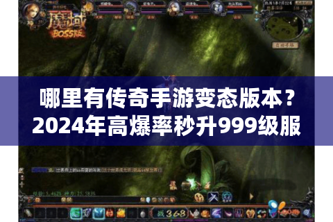 哪里有传奇手游变态版本？2024年高爆率秒升999级服推荐
