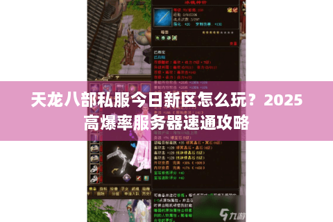 天龙八部私服今日新区怎么玩？2025高爆率服务器速通攻略