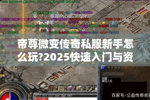 帝尊微变传奇私服新手怎么玩?2025快速入门与资源获取攻略