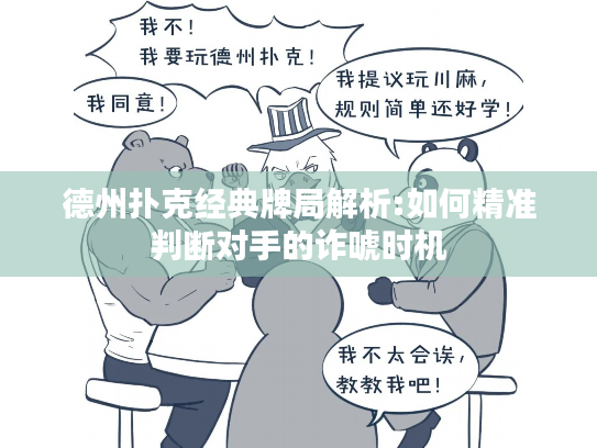 德州扑克经典牌局解析:如何精准判断对手的诈唬时机