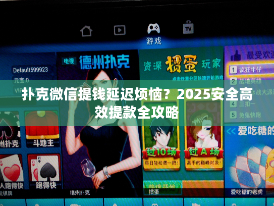 扑克微信提钱延迟烦恼？2025安全高效提款全攻略