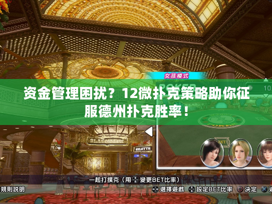 资金管理困扰？12微扑克策略助你征服德州扑克胜率！