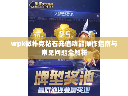 wpk微扑克钻石充值功能操作指南与常见问题全解析